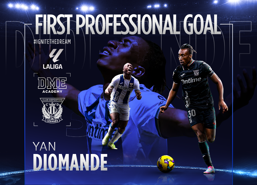 Yan Diomande scores first professional goal for CD Leganés in LaLiga, a proud moment for DME Academy alum
