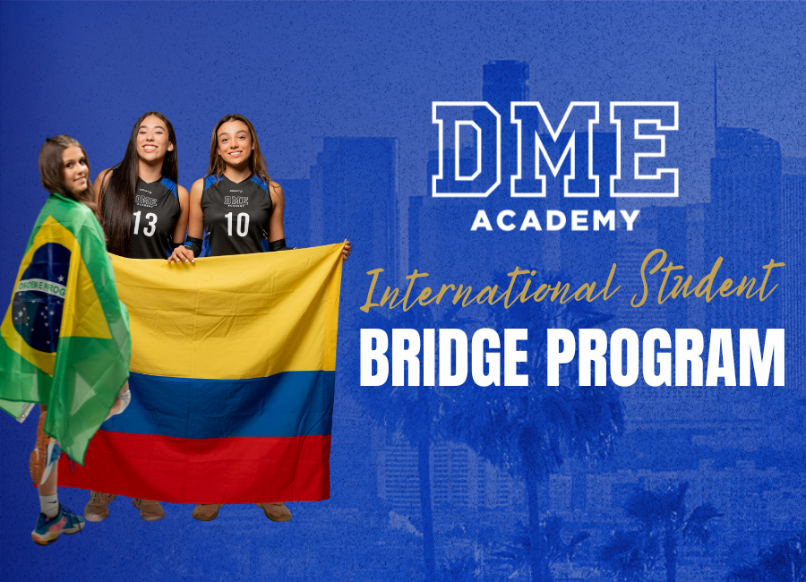 International students at DME Academy, a Daytona Beach high school, with local Bridge Families