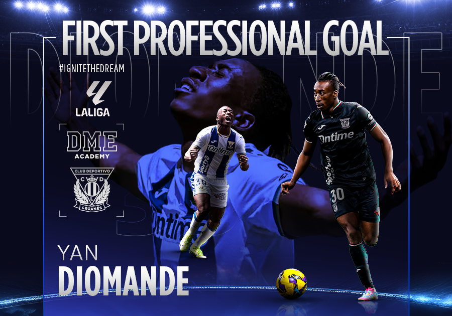 Yan Diomande scores first professional goal for CD Leganés in LaLiga, a proud moment for DME Academy alum