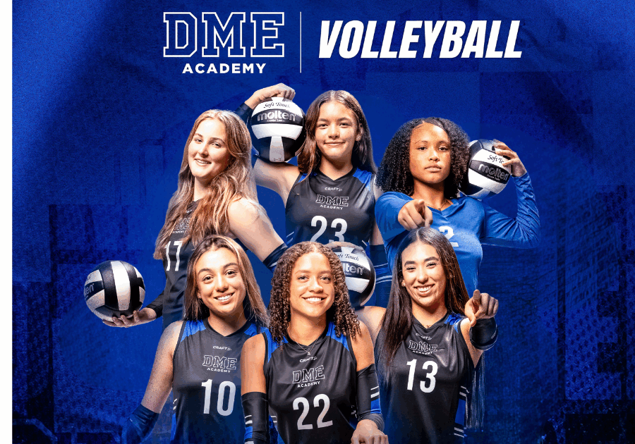DME Academy Volleyball returning players preparing for the 2025–26 season